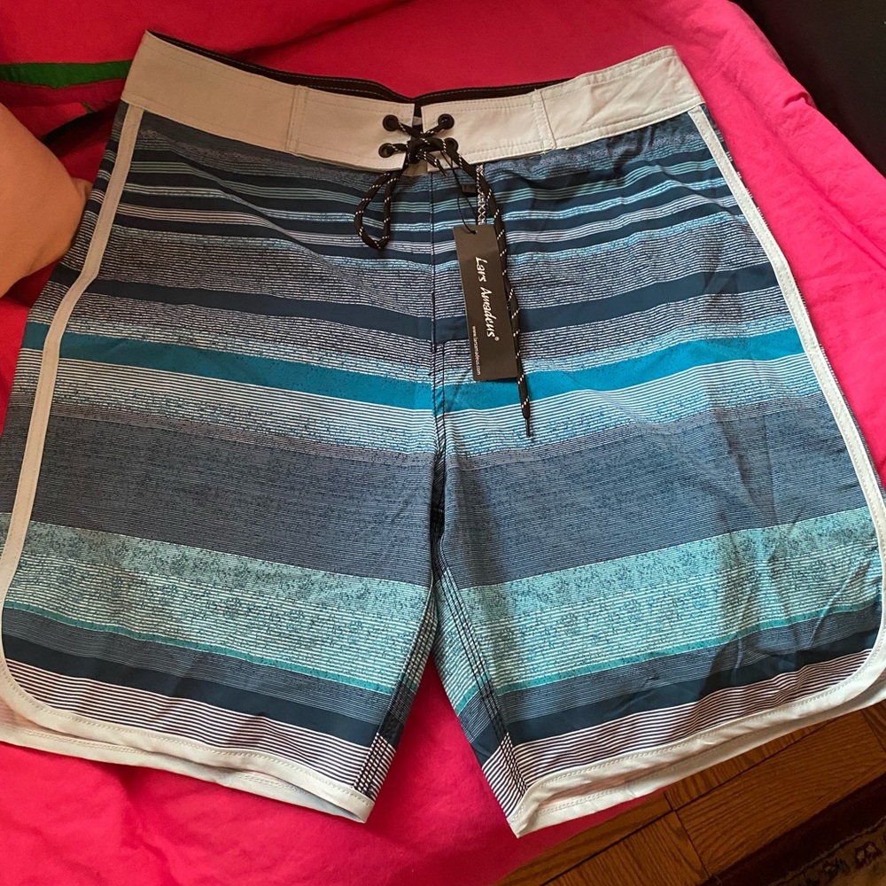 Lars Amadeus Men Unlined Swim Trunks